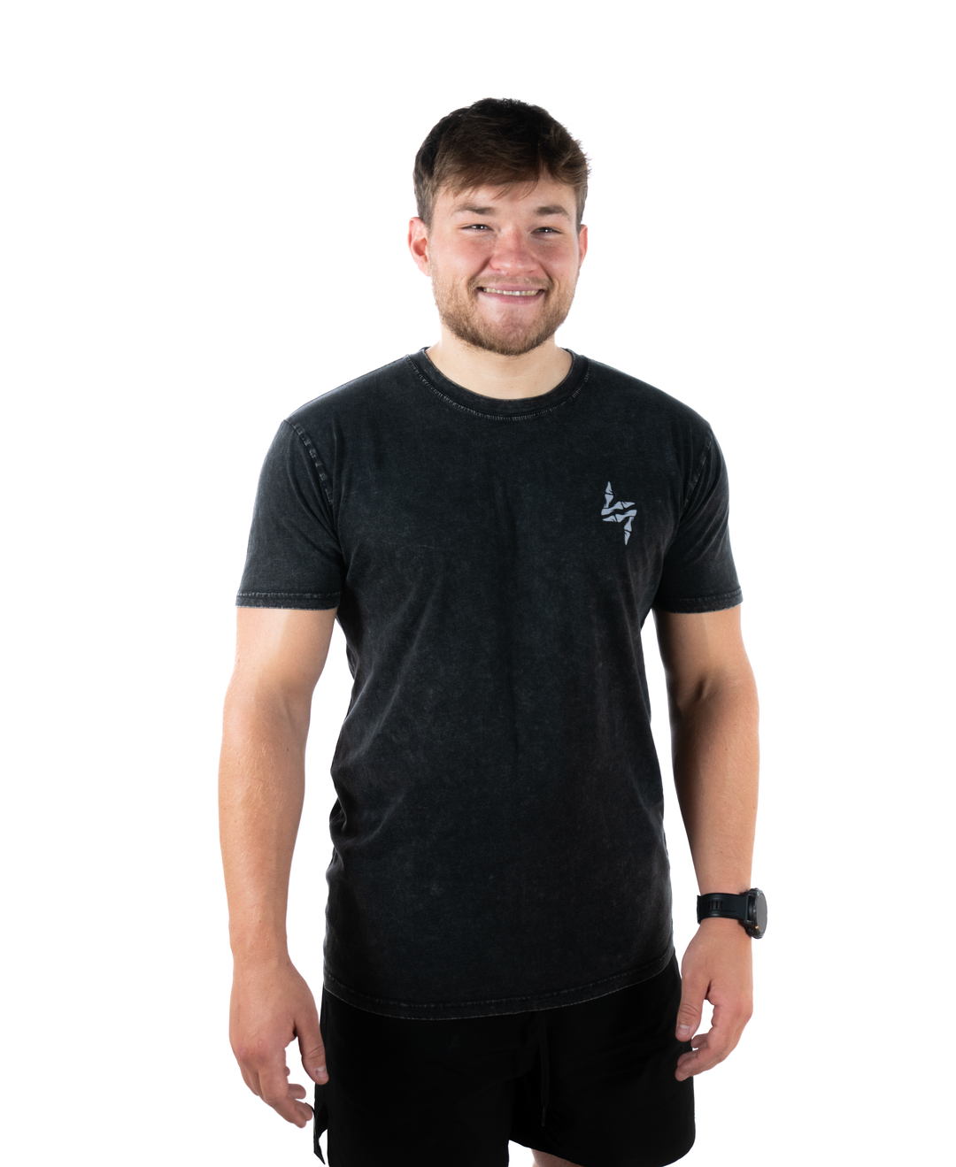 VOLT Horns Down Tee - BLACK STONE