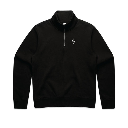 VOLT Womens Quarter Zip Embroidered - BLACK