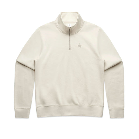 VOLT Womens Quarter Zip Embroidered - BONE