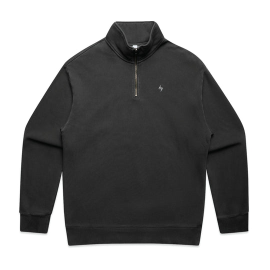 The Embroidered Faded Quarter Zip