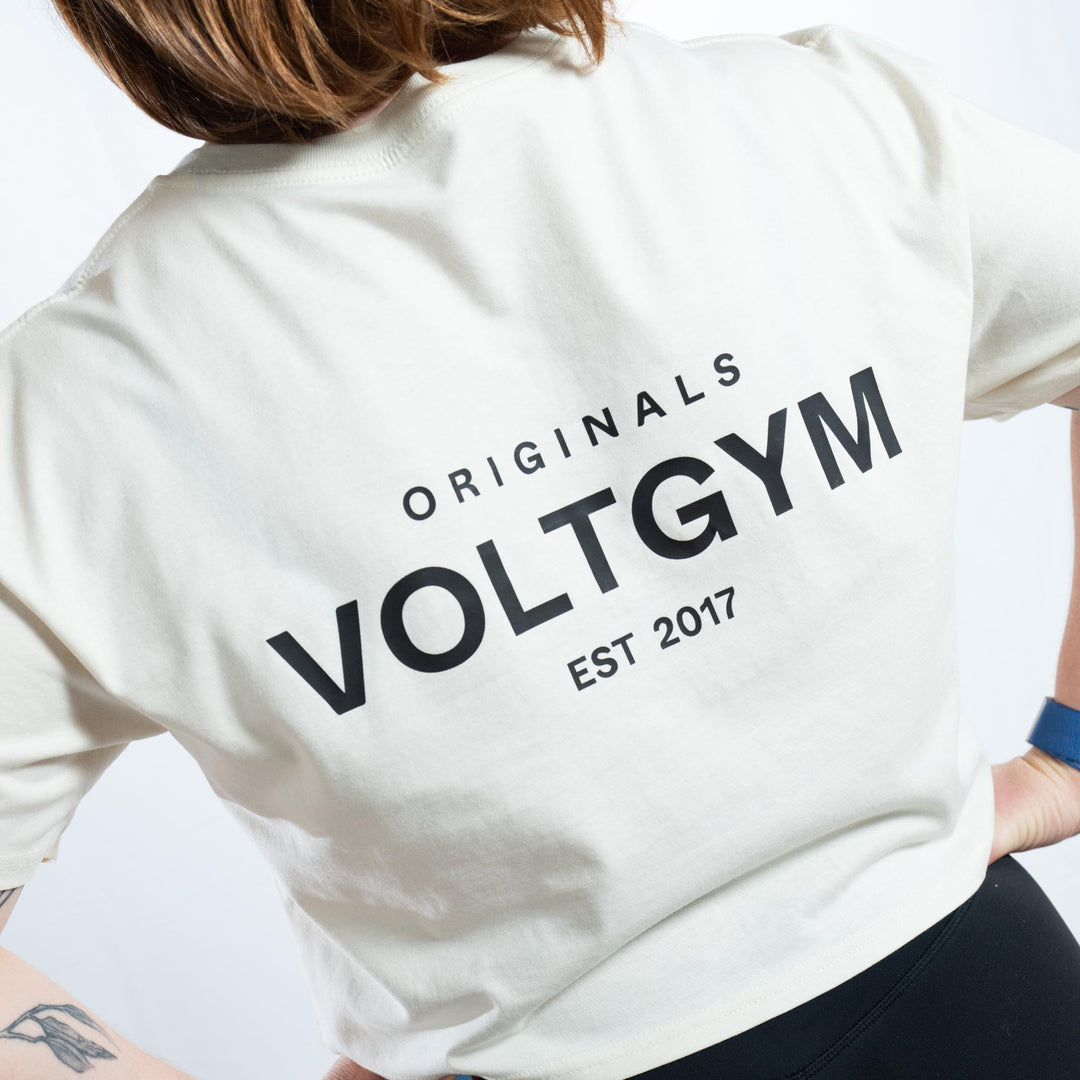 VOLT Originals Women's Cropped Tee - ECRU