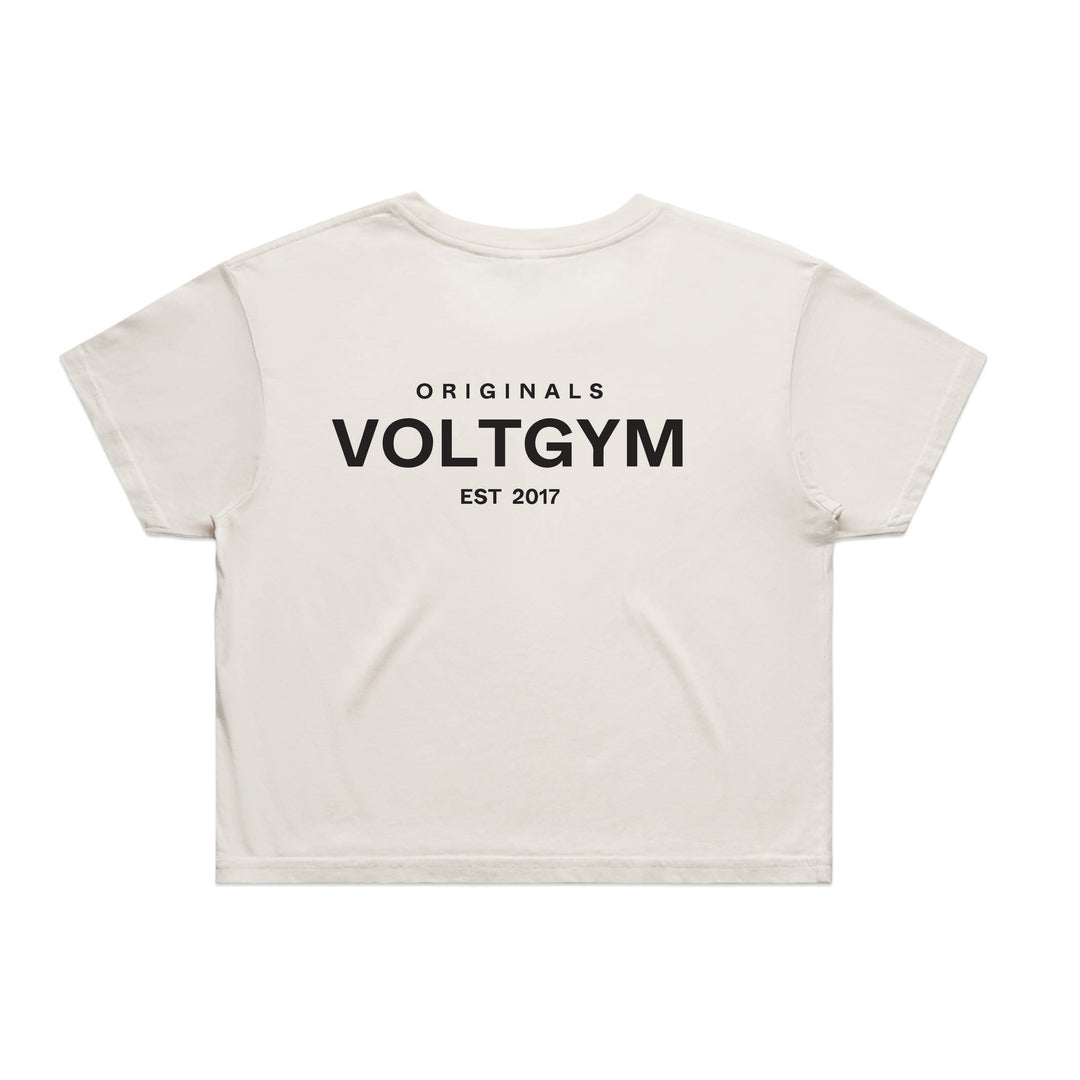 VOLT Originals Women's Cropped Tee - NATURAL