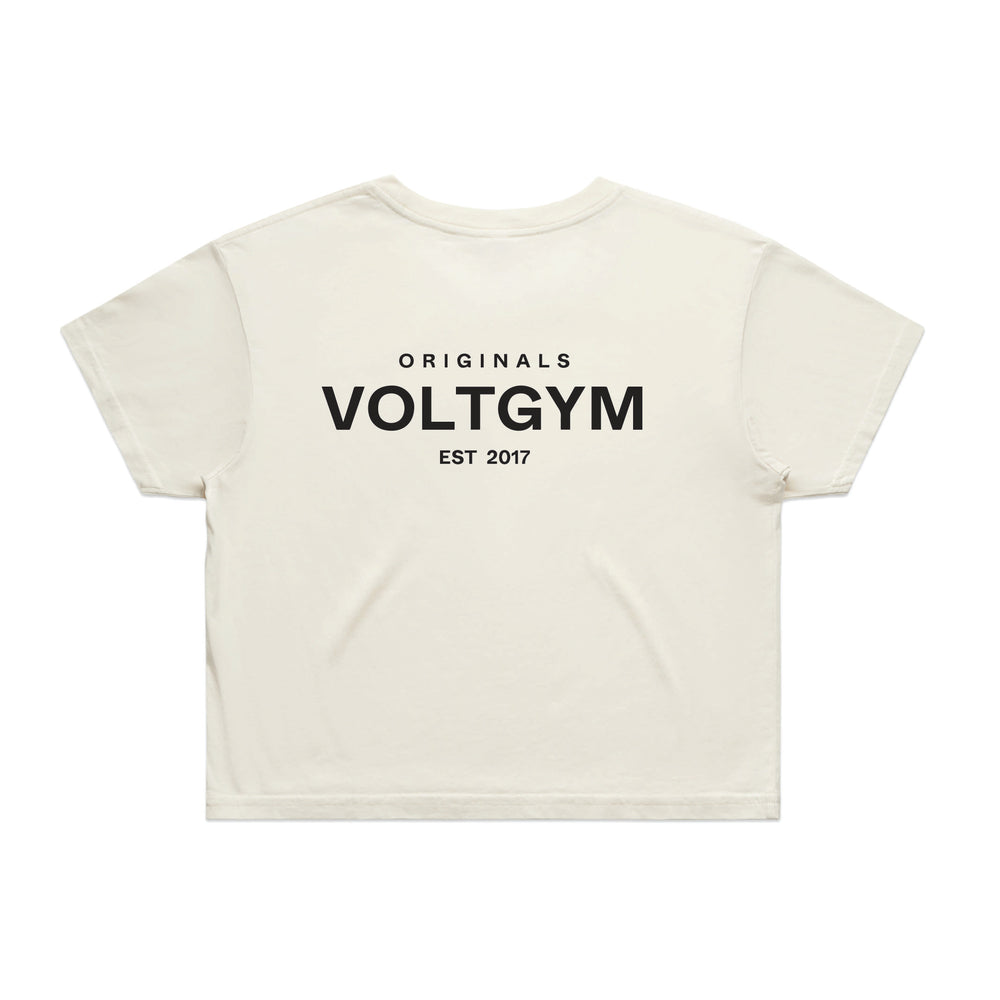 VOLT Originals Women's Cropped Tee - ECRU