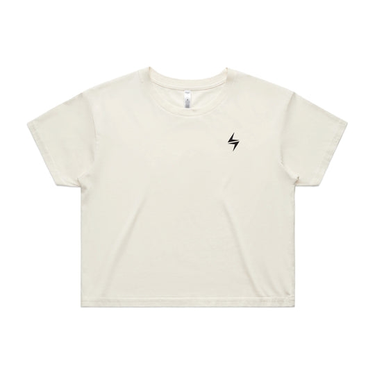 VOLT Originals Women's Cropped Tee - ECRU