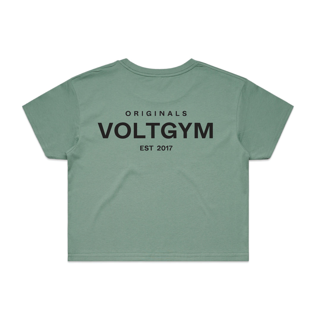 VOLT Originals Women's Cropped Tee - SAGE